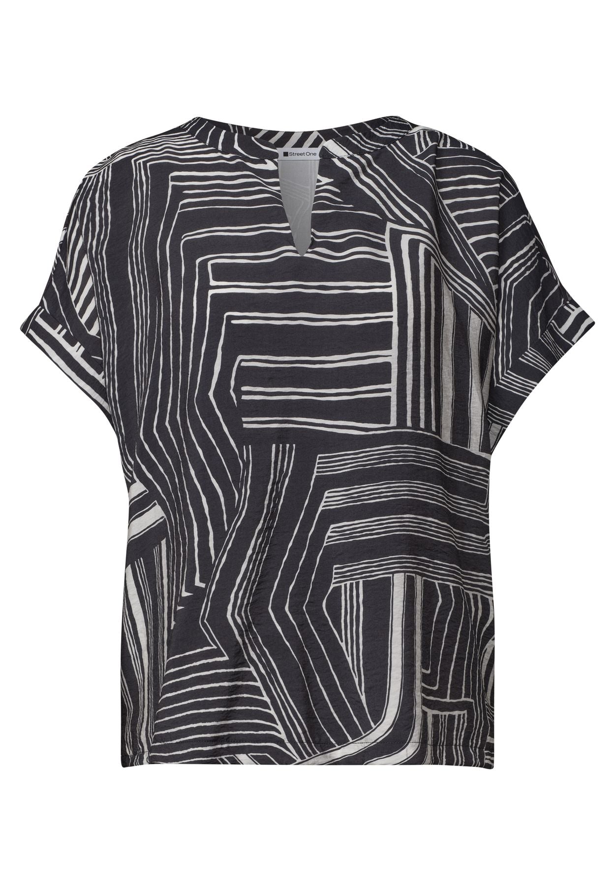 Dropped Shoulder Shirt mit Split Neck