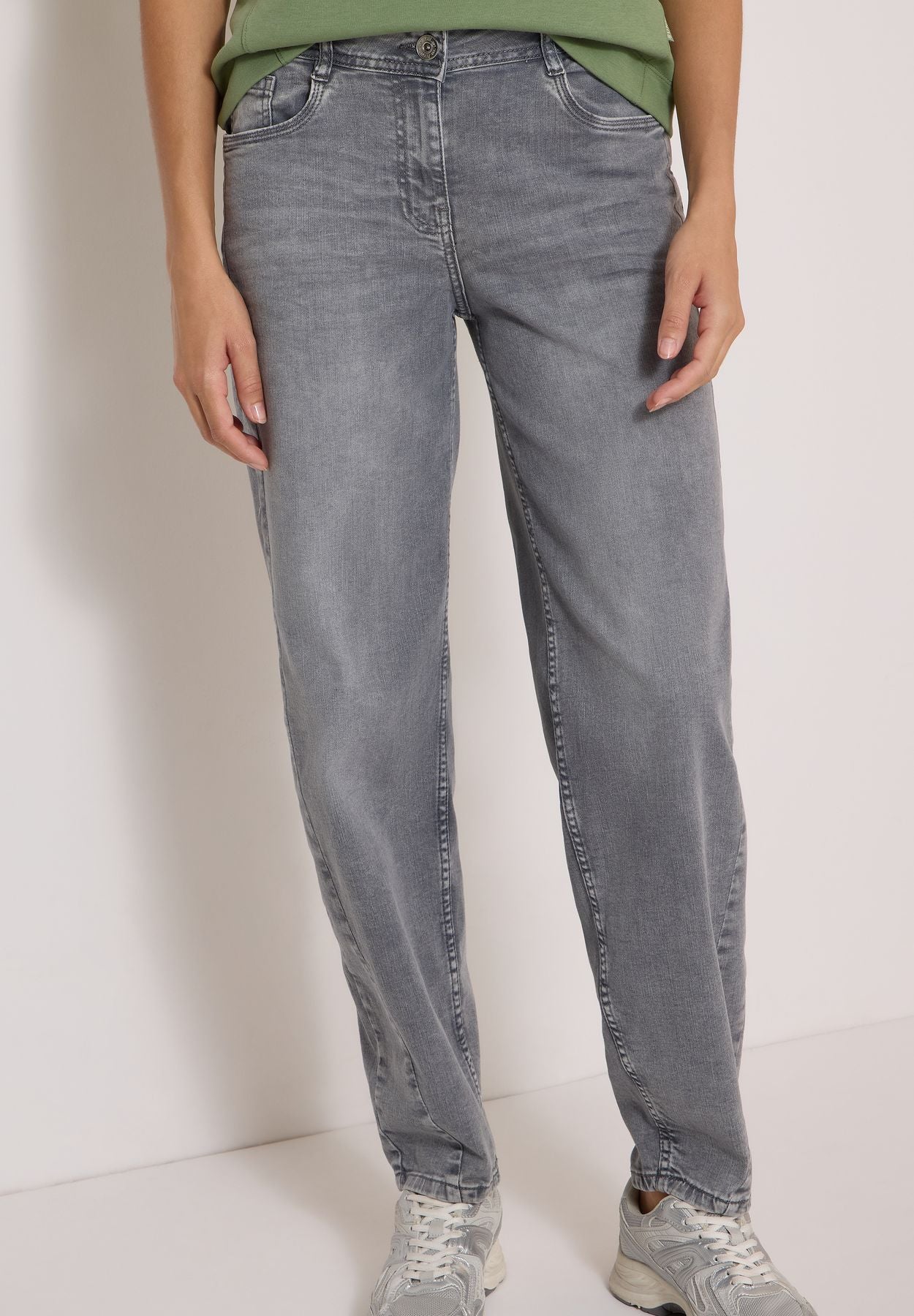 High Waist Barrel Leg Jeans im Loose Fit