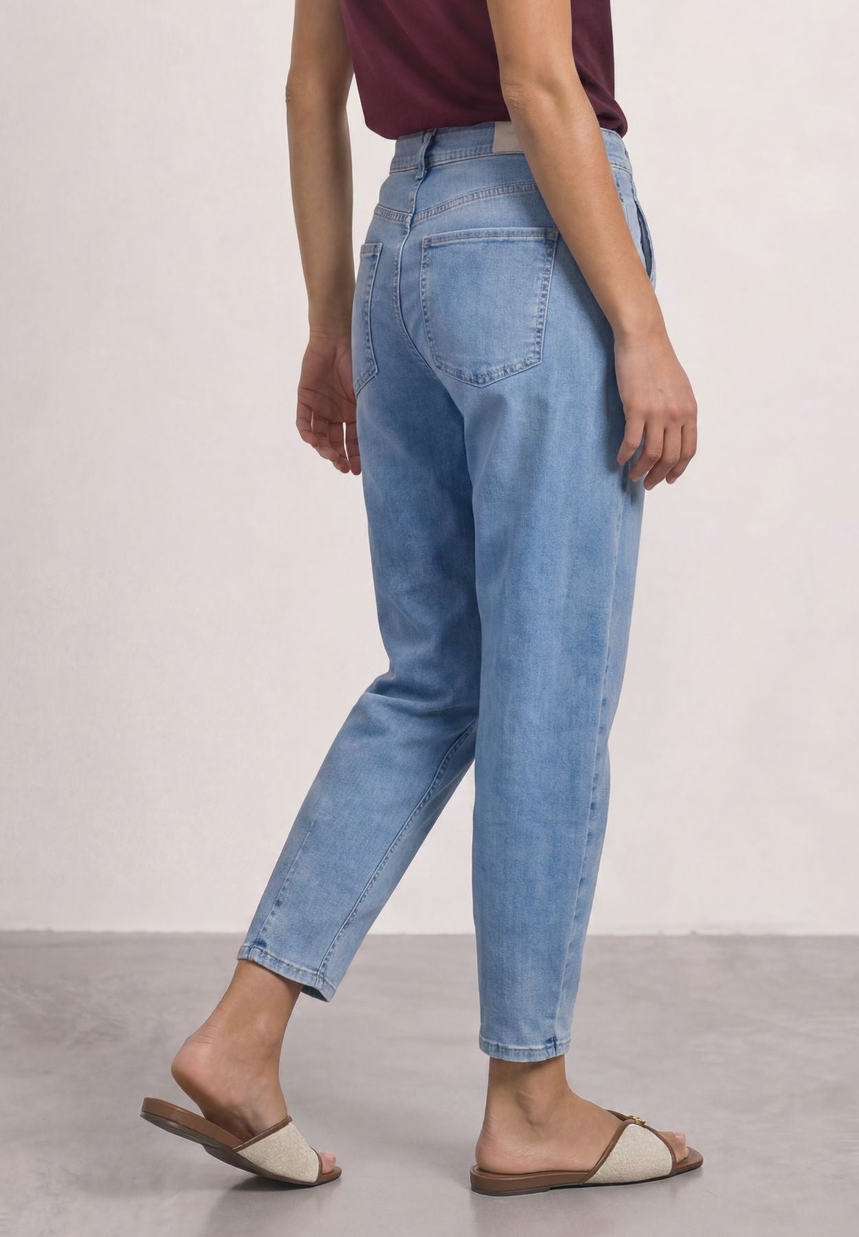 High Waist Barrel Leg Jeans im Loose Fit