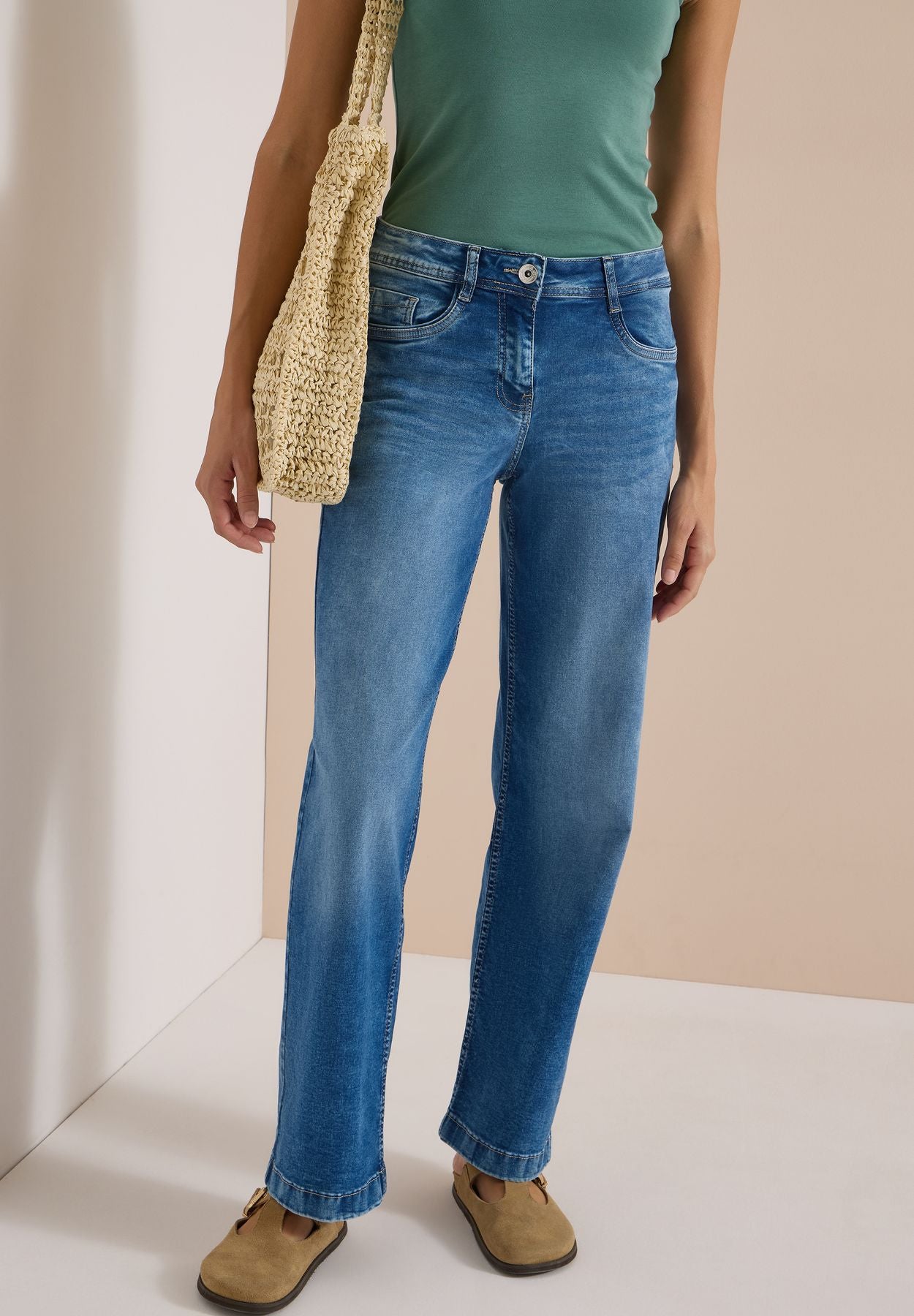 High Waist Wide Leg Jeans im Loose Fit