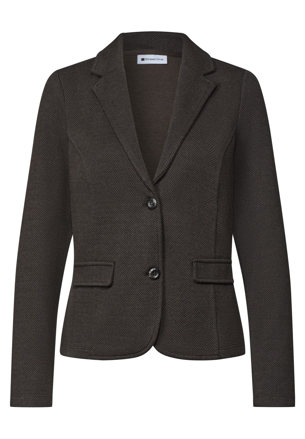 Basic Blazer mit Reverskragen und Dessin