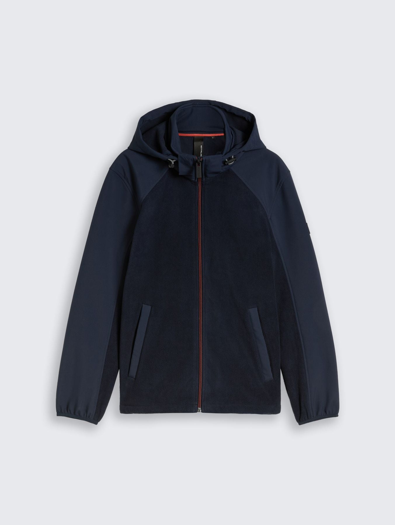 Hybrid Fleecejacke mit Kapuze