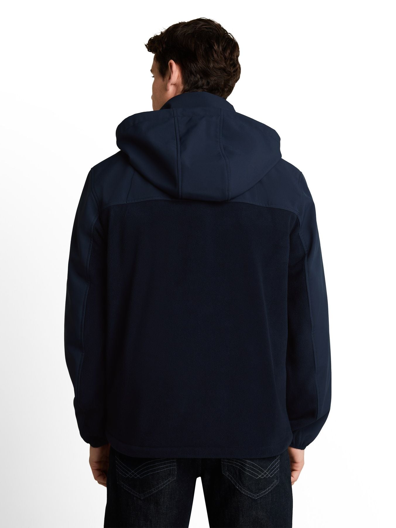 Hybrid Fleecejacke mit Kapuze