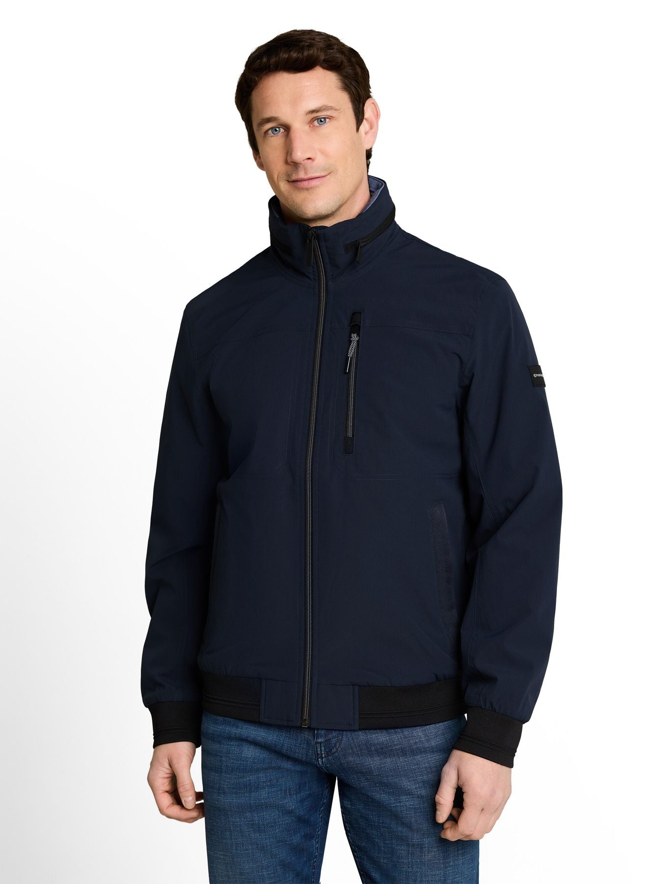 Blouson Jacke mit verstaubarer Kapuze