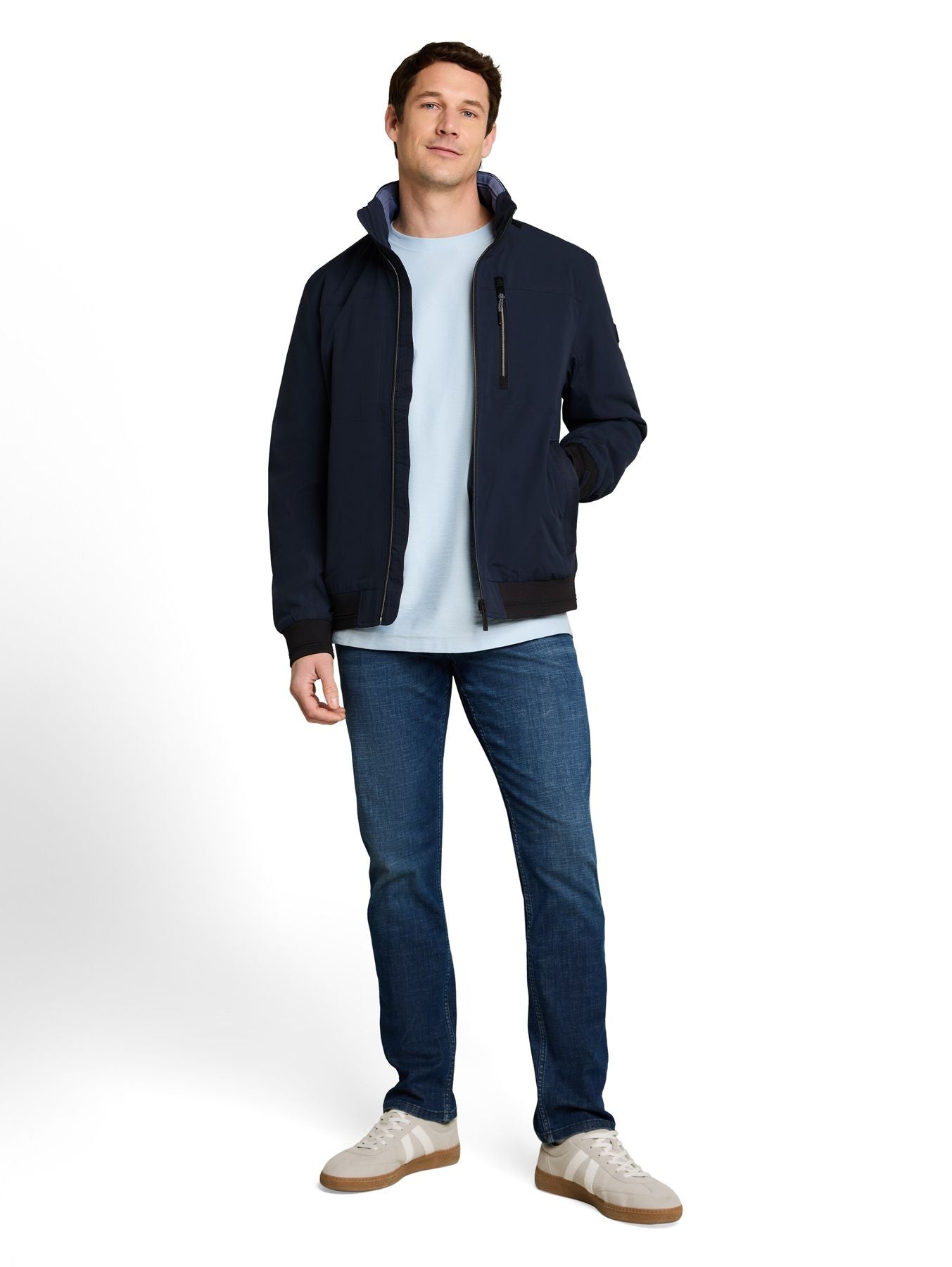 Blouson Jacke mit verstaubarer Kapuze