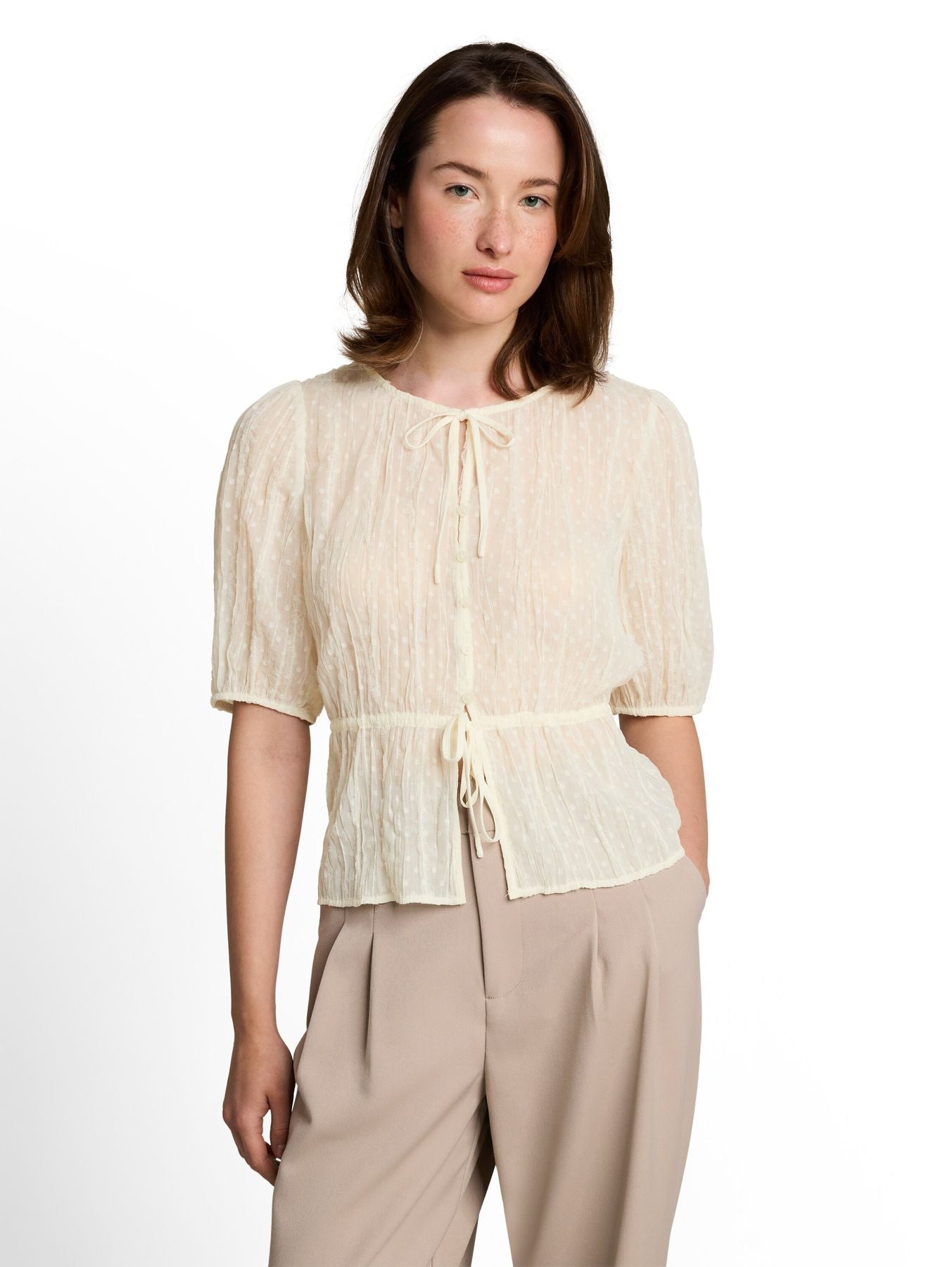 Bluse mit Schleifen
