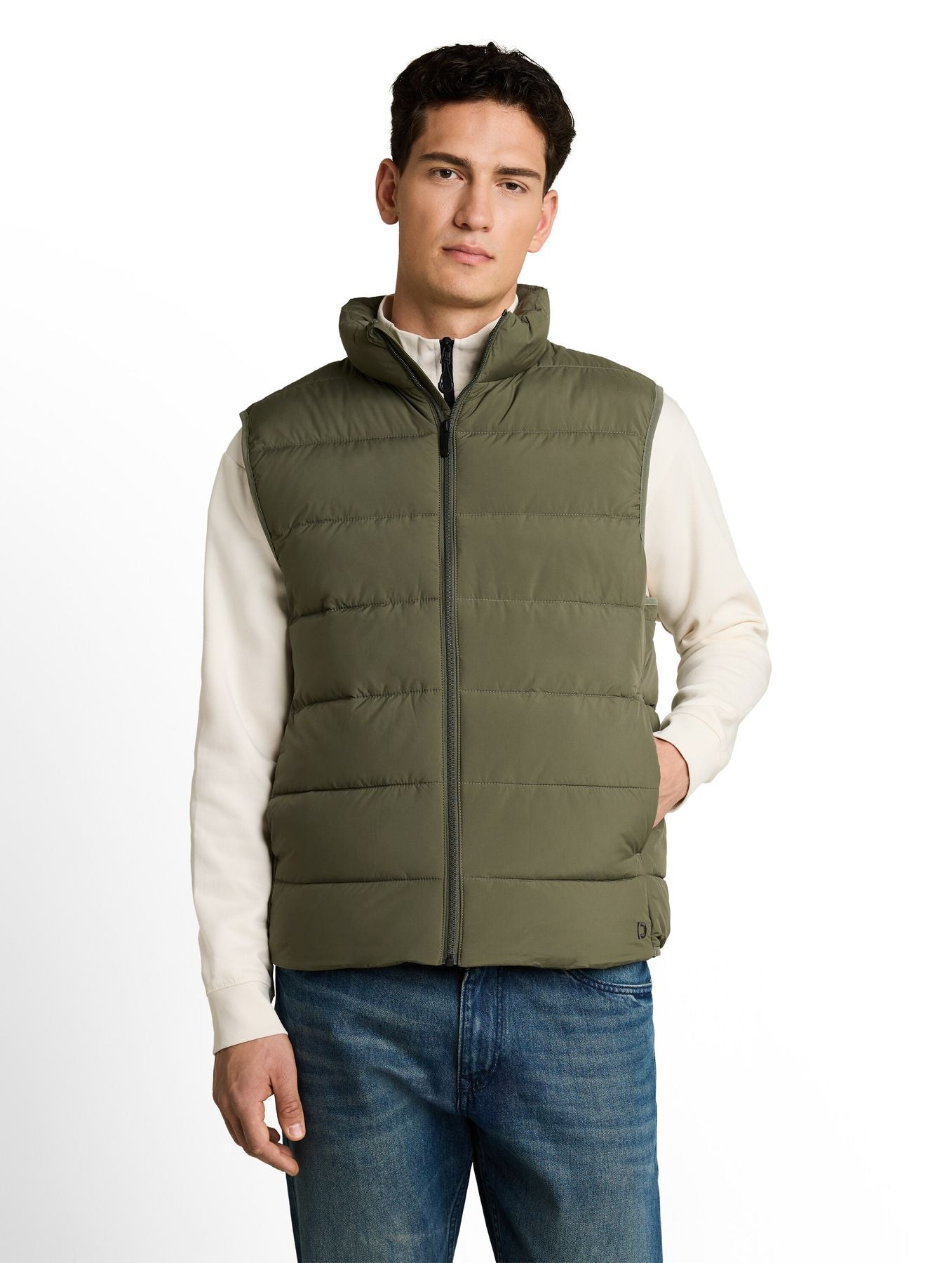 Lightweight Steppweste mit Stehkragen