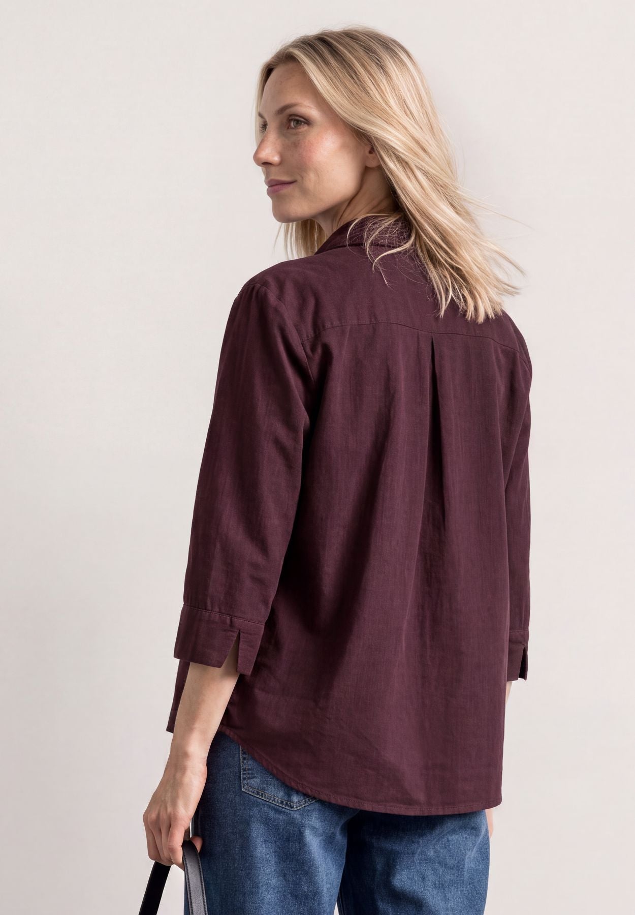 3/4 Arm Hemdbluse mit Cordmix