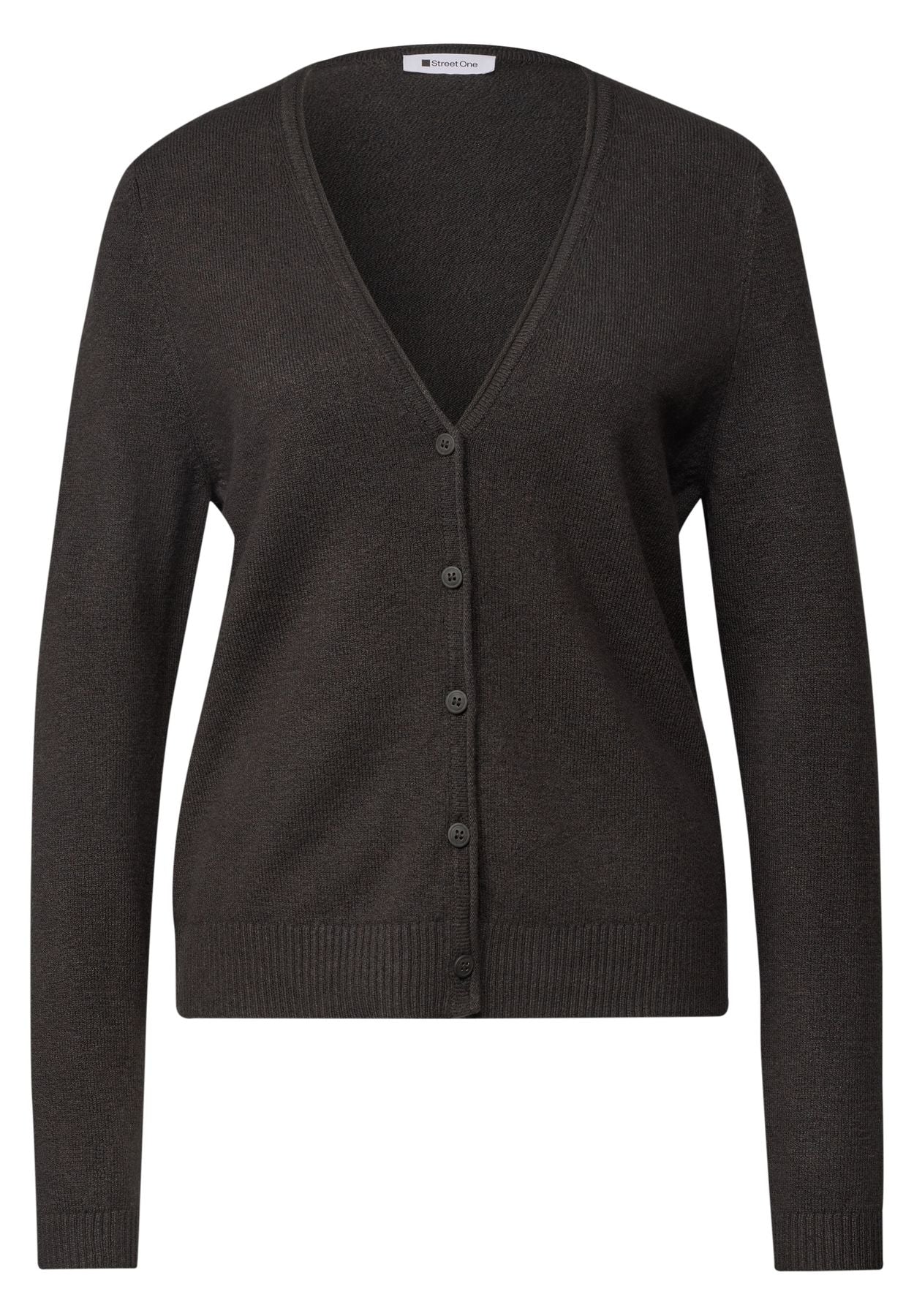 Cadigan mit V-Neck und Knopfleiste