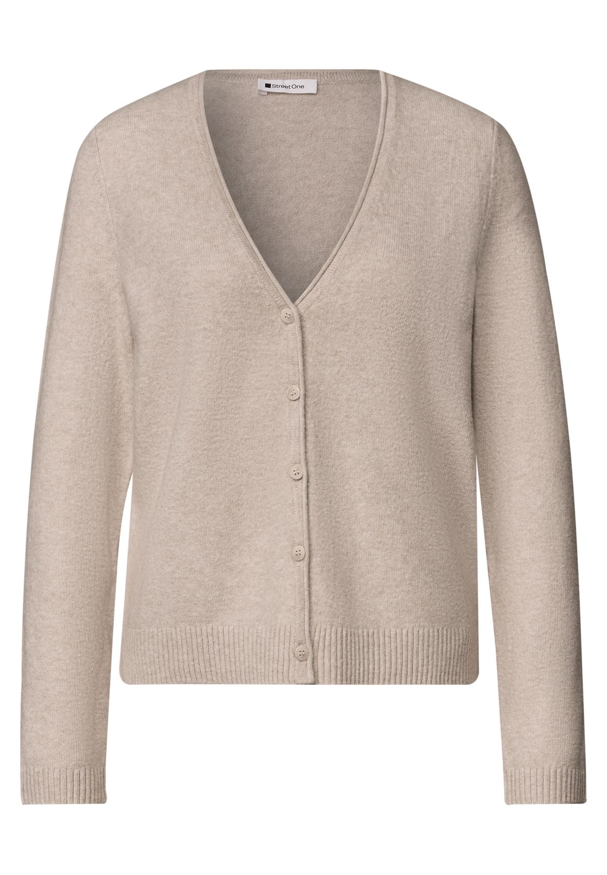 Cadigan mit V-Neck und Knopfleiste