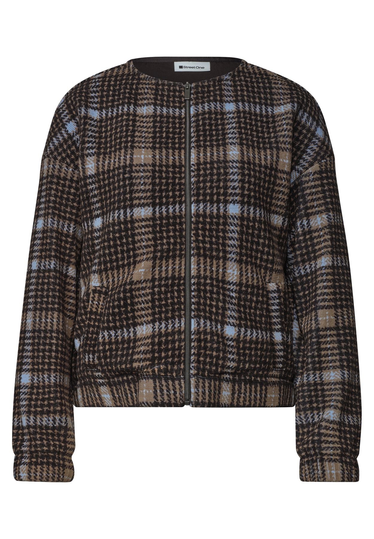 Jacke mit Rundhals und Cord-Struktur