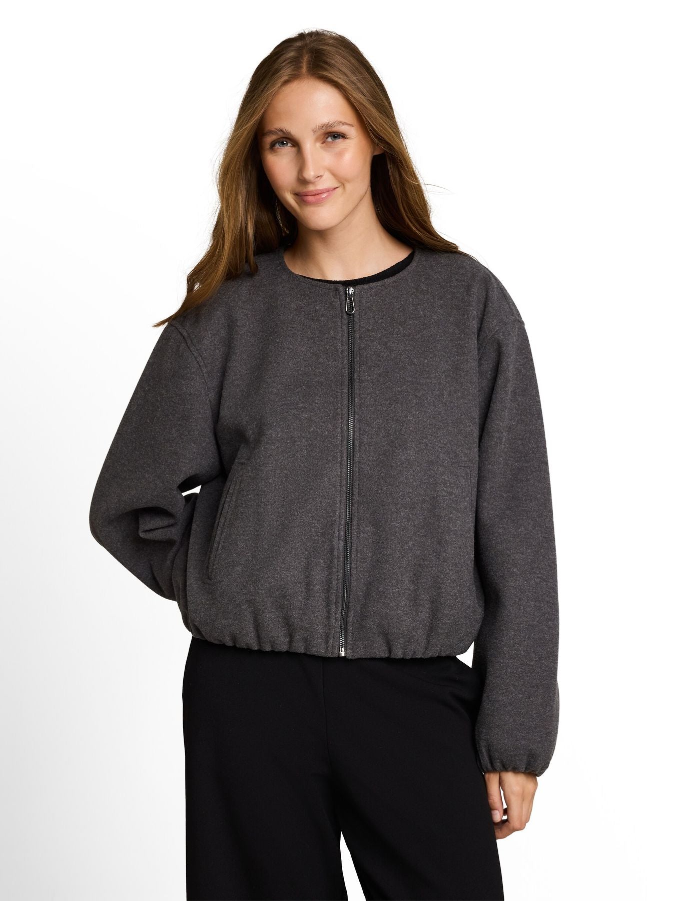 Blouson Jacke in Melange-Optik