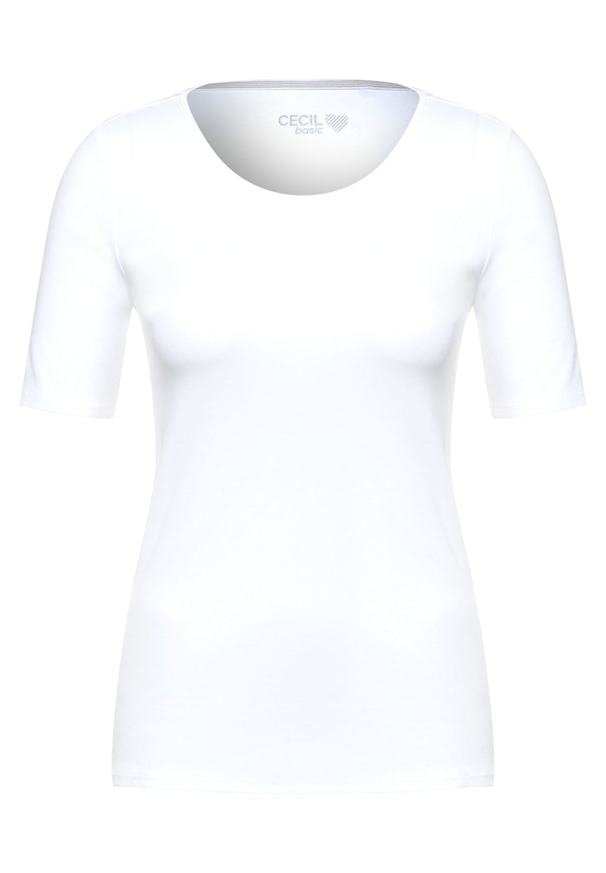 Basic T-Shirt mit Rundhals in Unifarbe