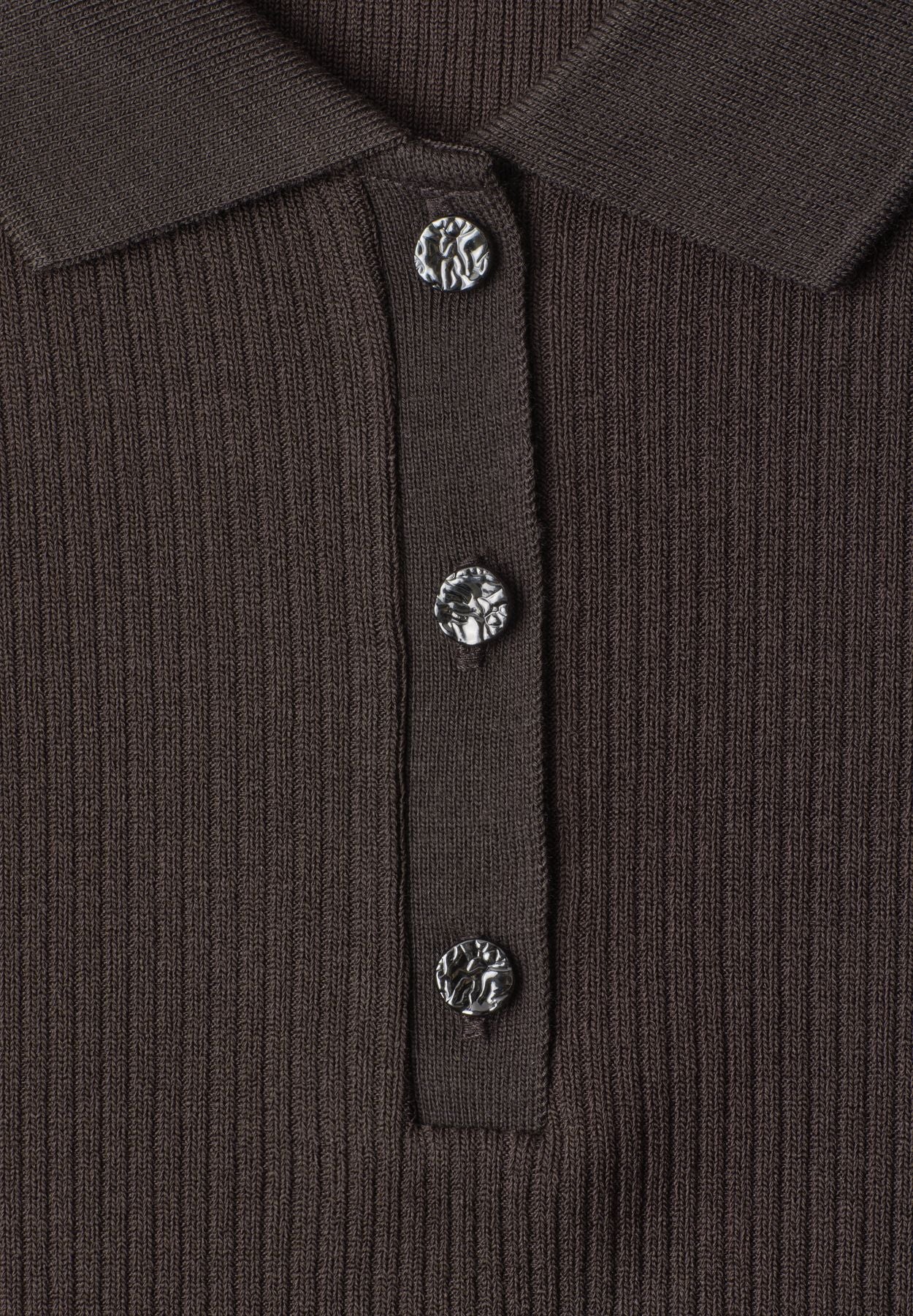 Poloshirt im Strick-Look mit Rippstruktur