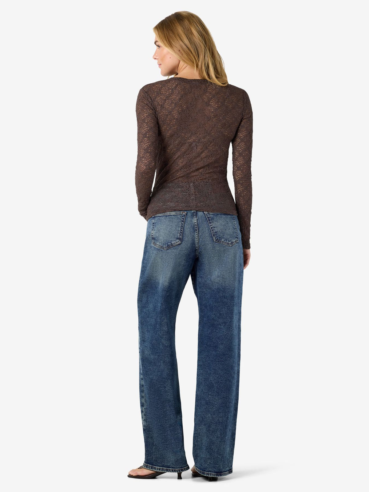 NMJUDITH L/S LACE TOP NOOS