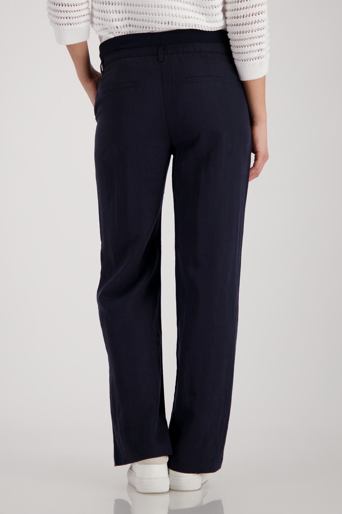Wide-Leg-Hose mit Bindeband
