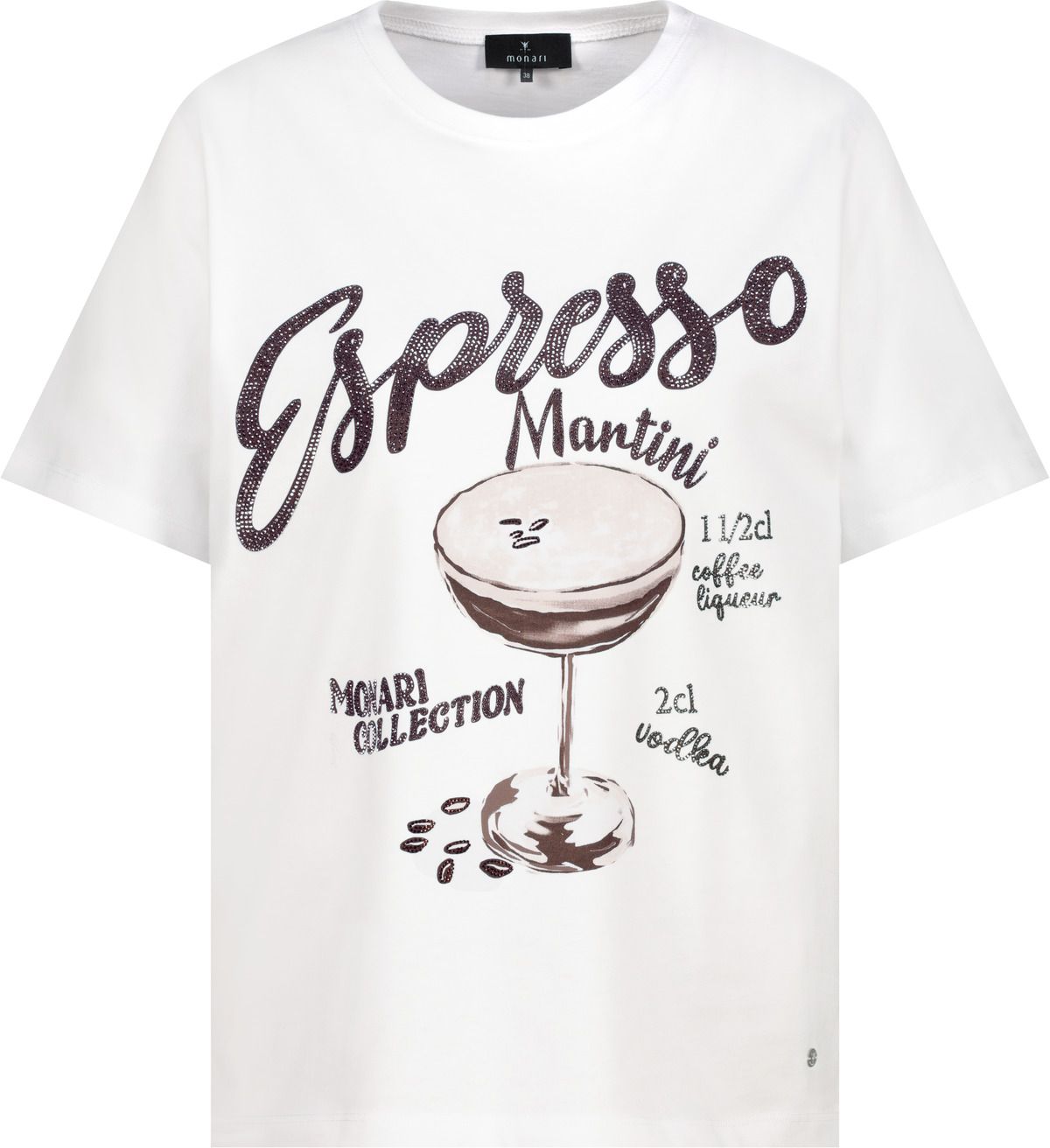 T-Shirt mit Espresso-Print