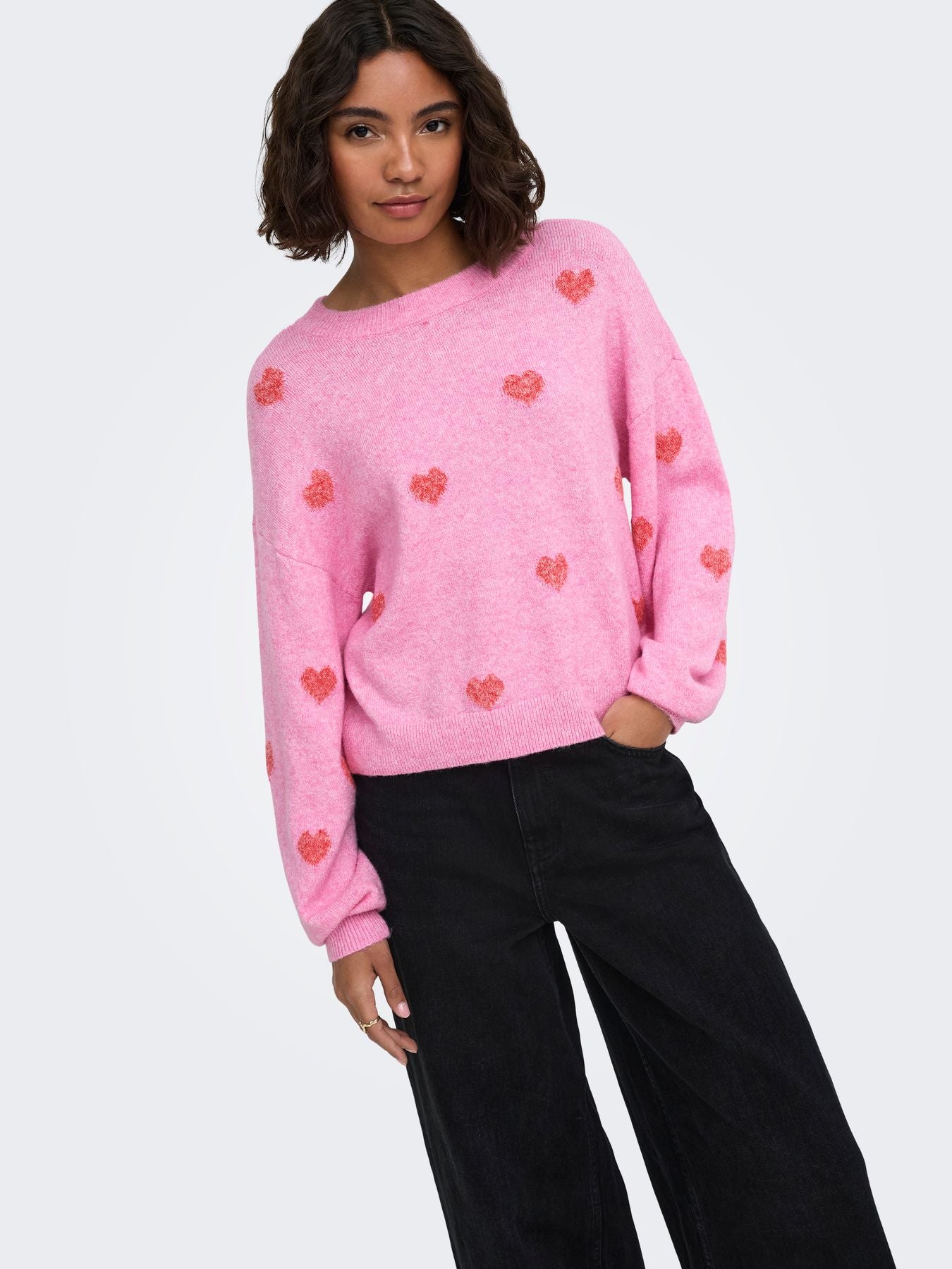 ONLRICA LS DETAIL O-NECK CC KNT