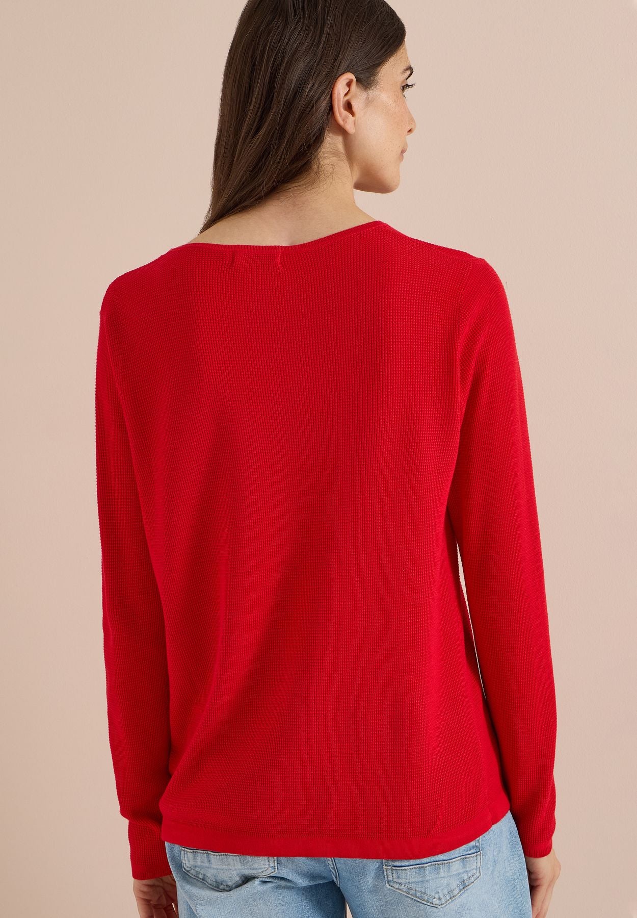Pullover mit Rundhals und Struktur