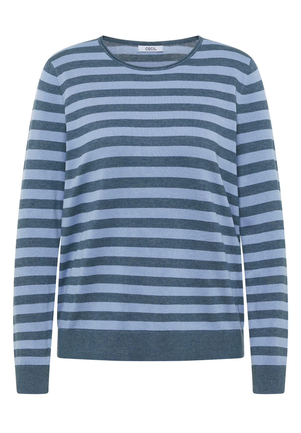 Pullover mit Rundhals und Streifen