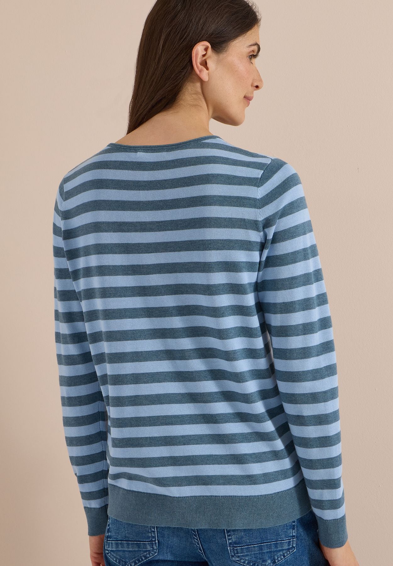 Pullover mit Rundhals und Streifen