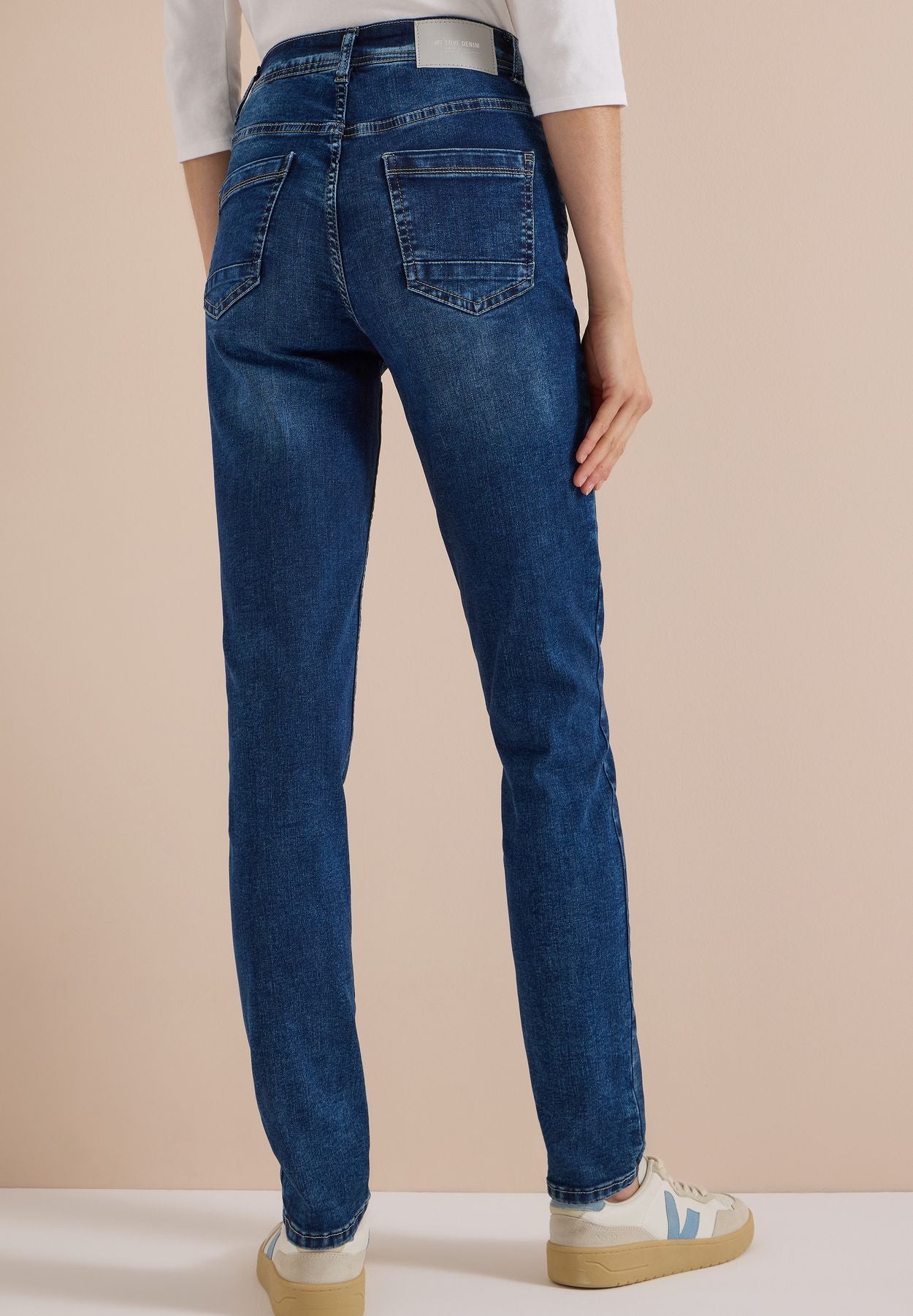 High Waist Slim Leg Jeans im Slim Fit