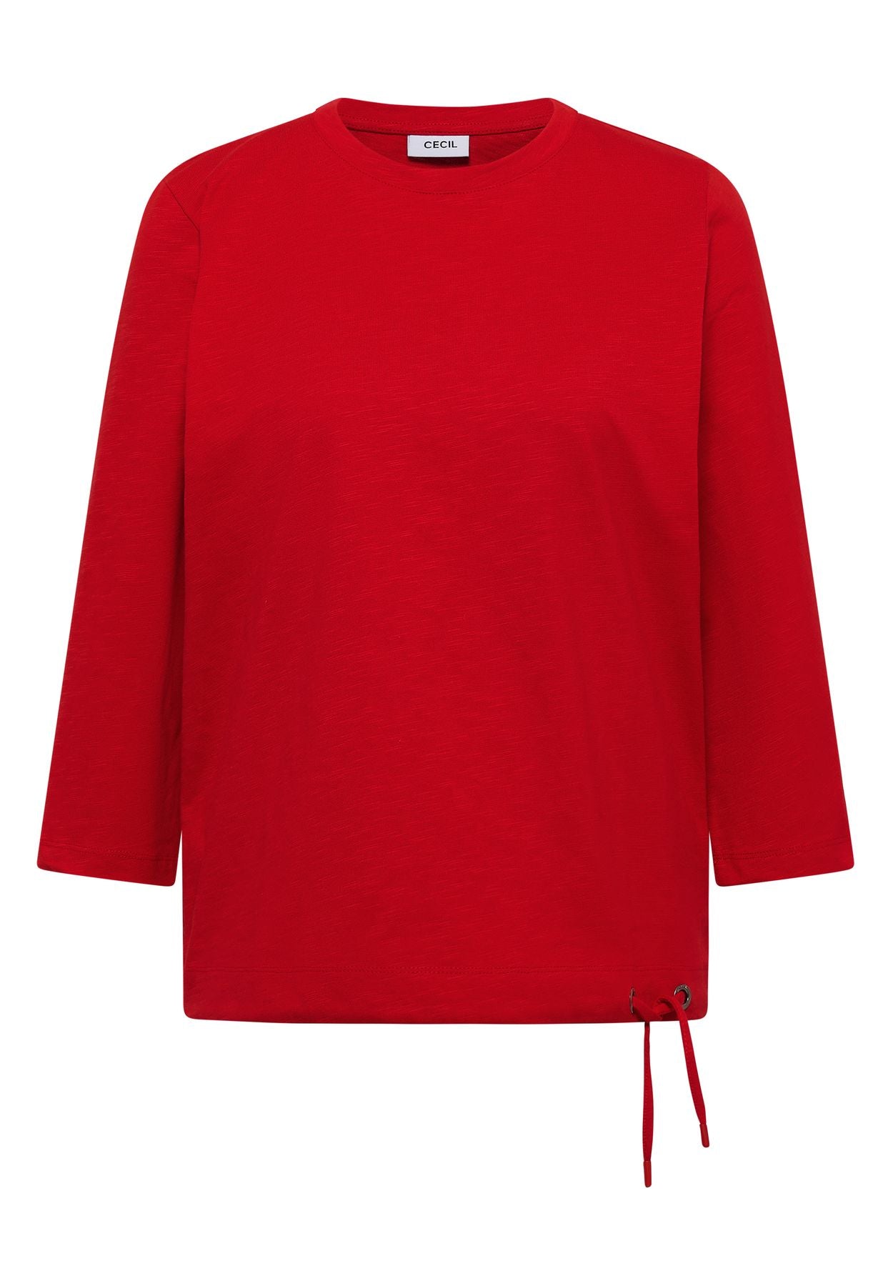 3/4-Arm Shirt mit Rundhals in Unifarbe