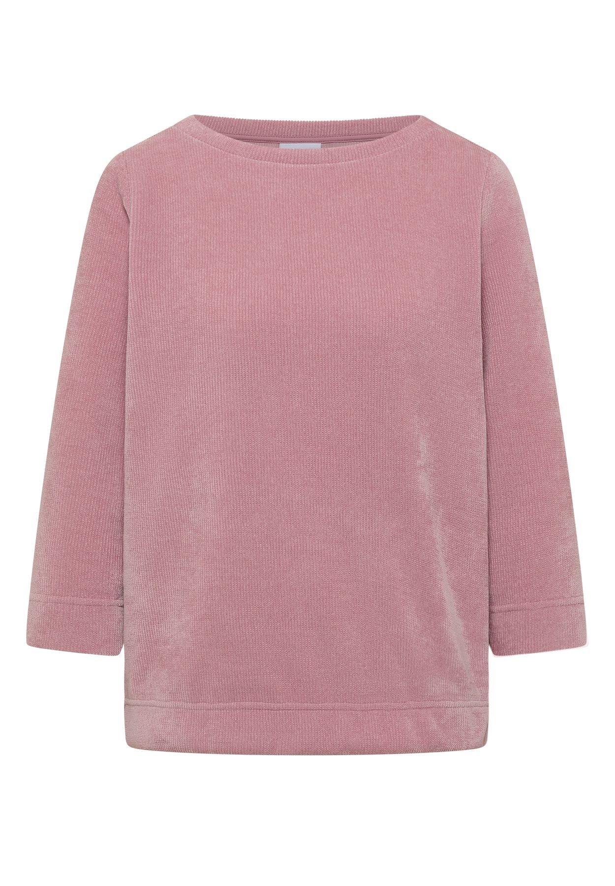 3/4-Arm Shirt aus Cord mit Boat Neck