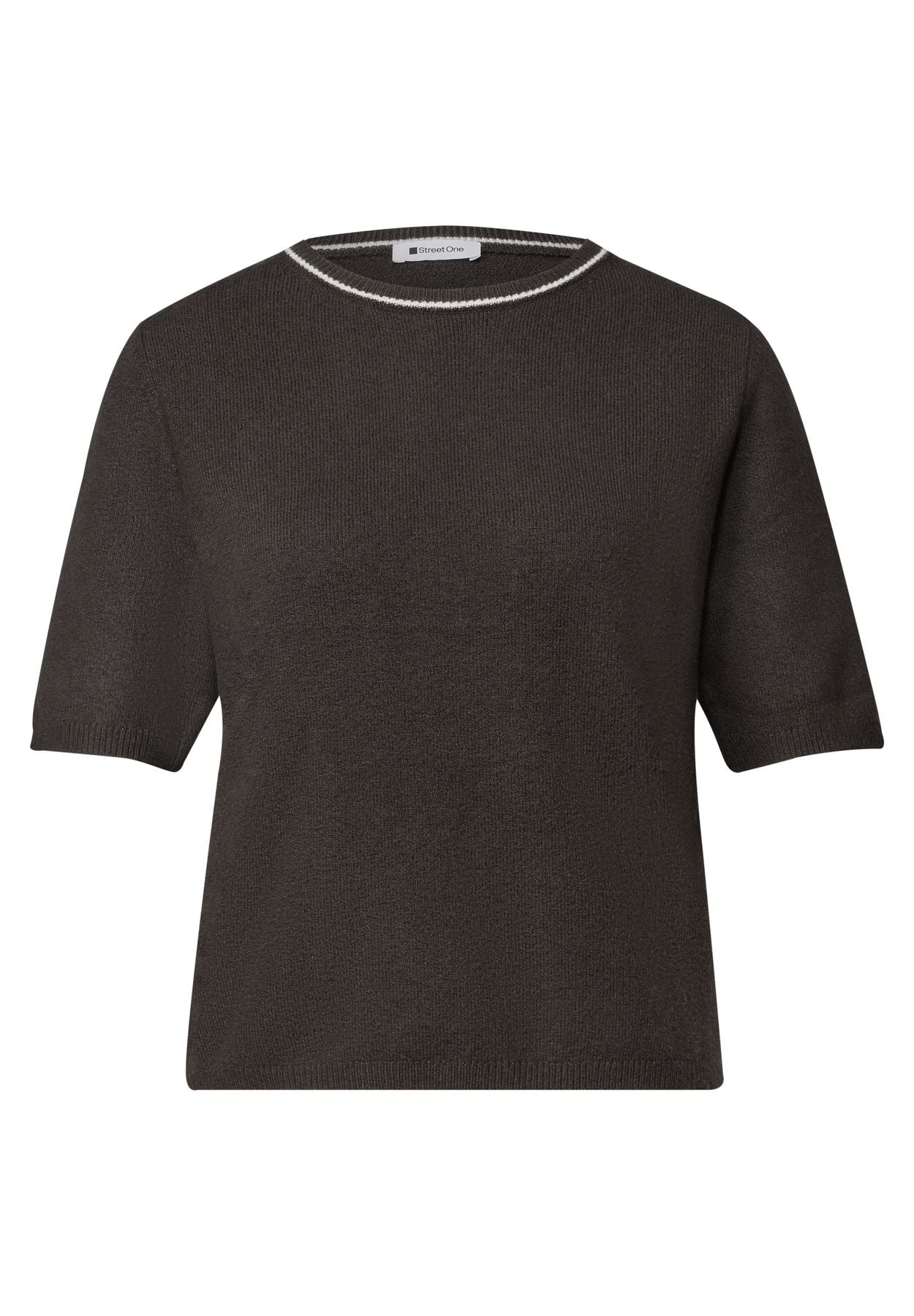 Kurzarm Pullover mit Kontrastdetail