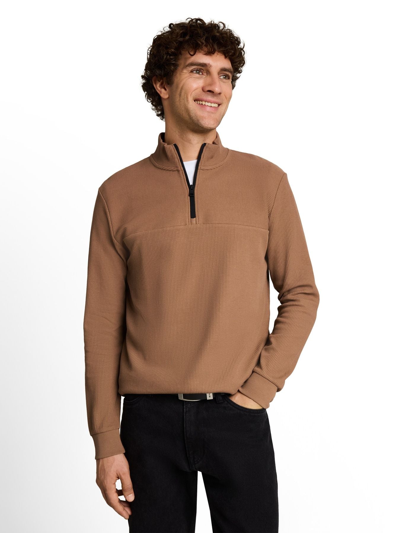 Troyer Langarmshirt mit Reißverschluss