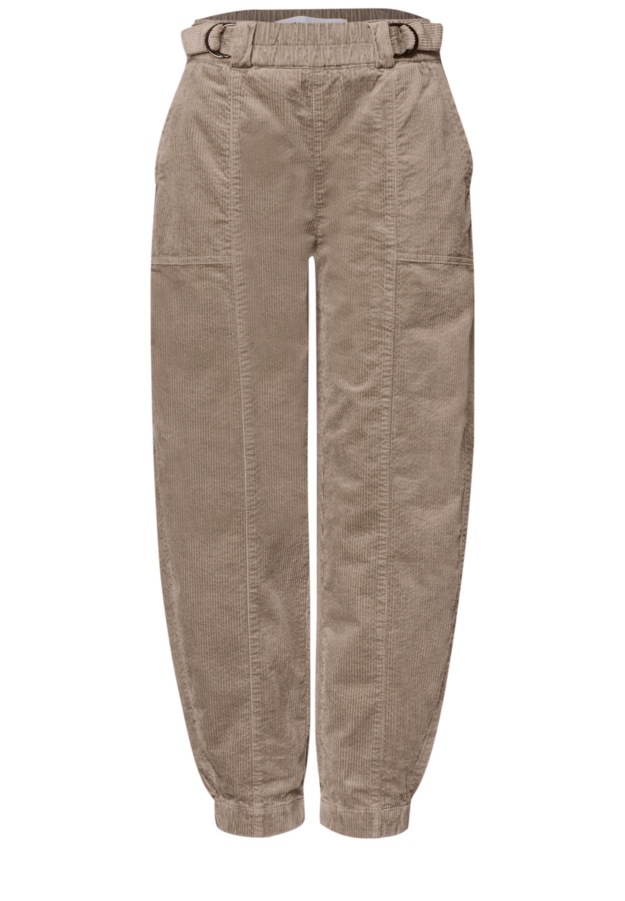 High Waist Barrel Leg Hose mit Elastikbund