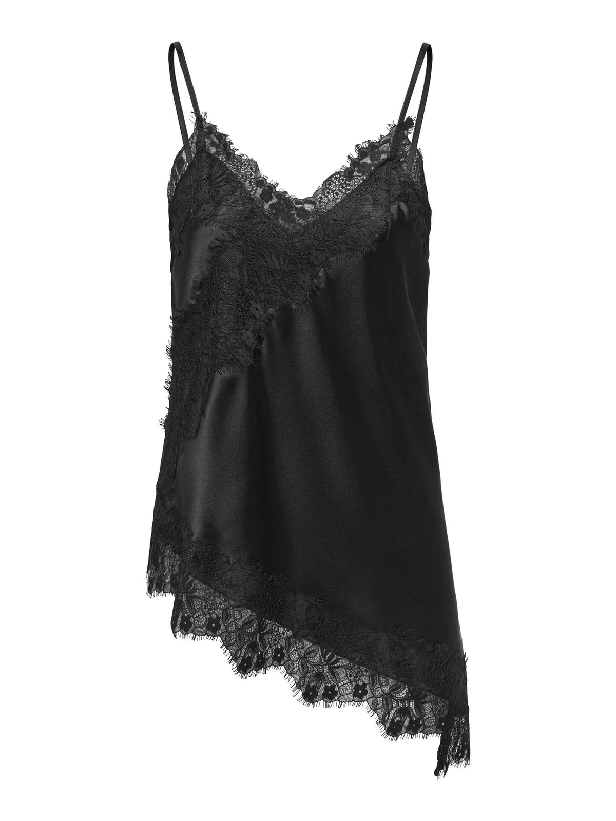 ONLINDONA STRAP SATIN LACE TOP WVN