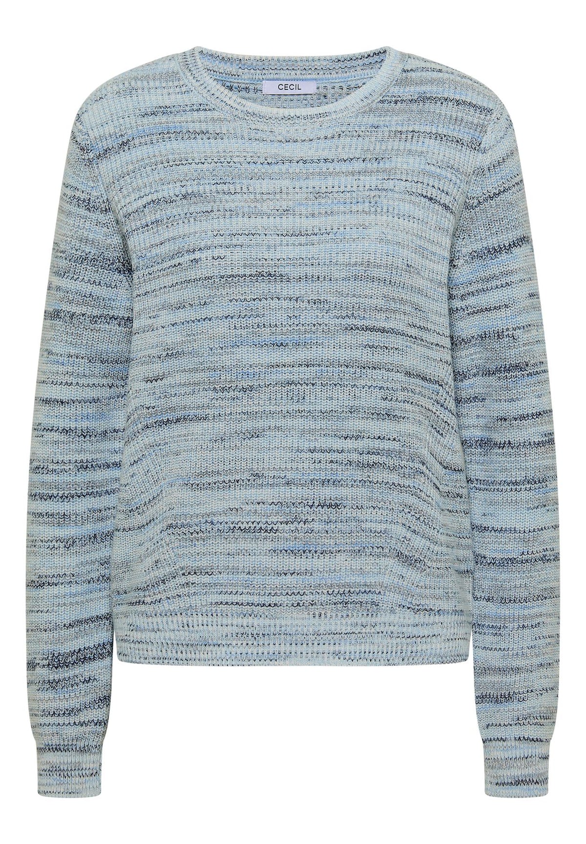 Pullover mit Rundhals und Space-Dye-Optik