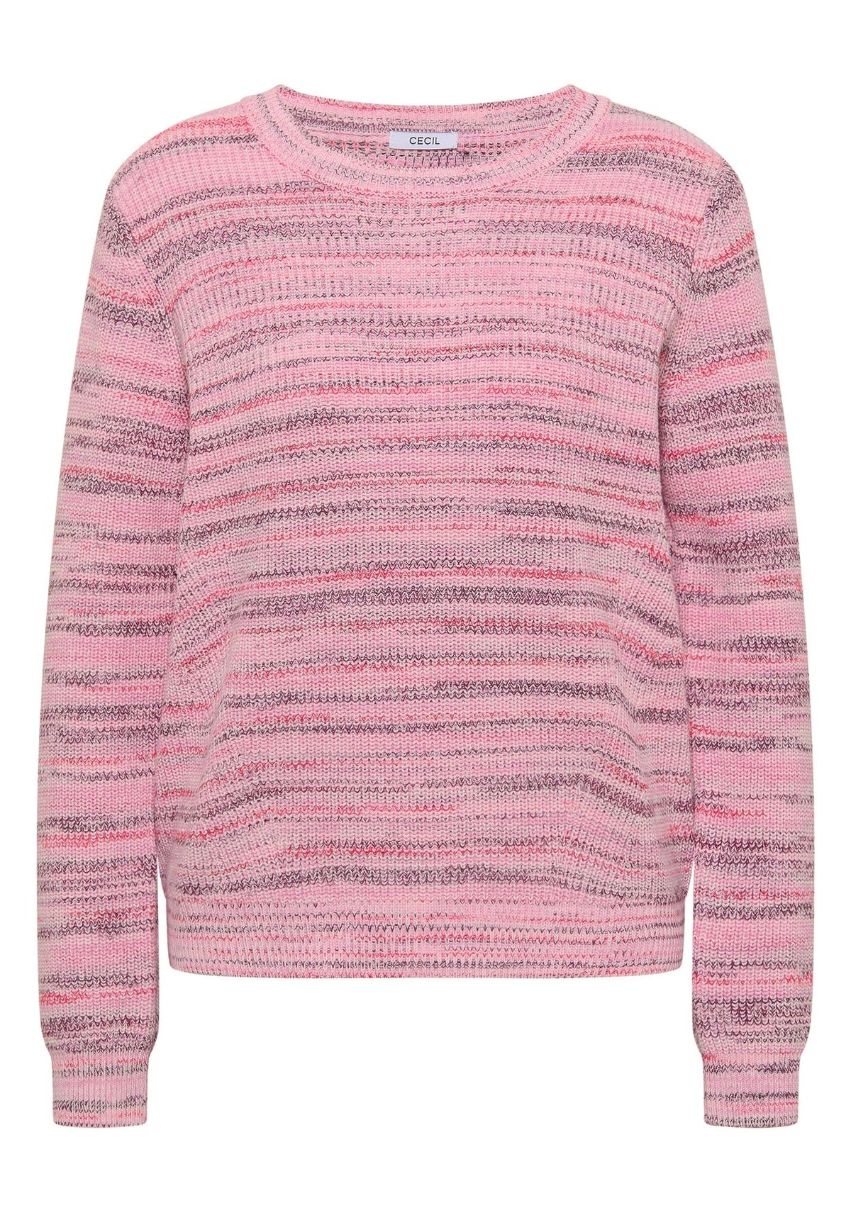 Pullover mit Rundhals und Space-Dye-Optik