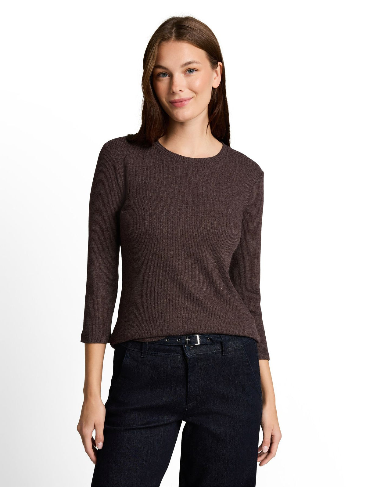 Oversize Langarmshirt mit Rippstruktur