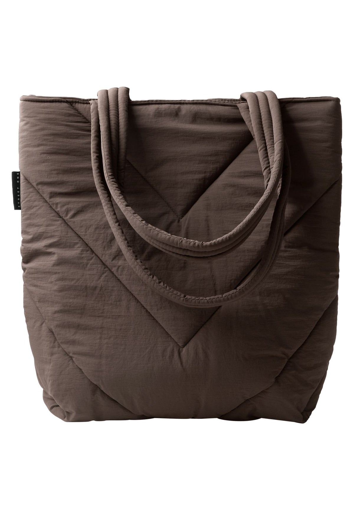 Gefütterter Shopper in Unifarbe