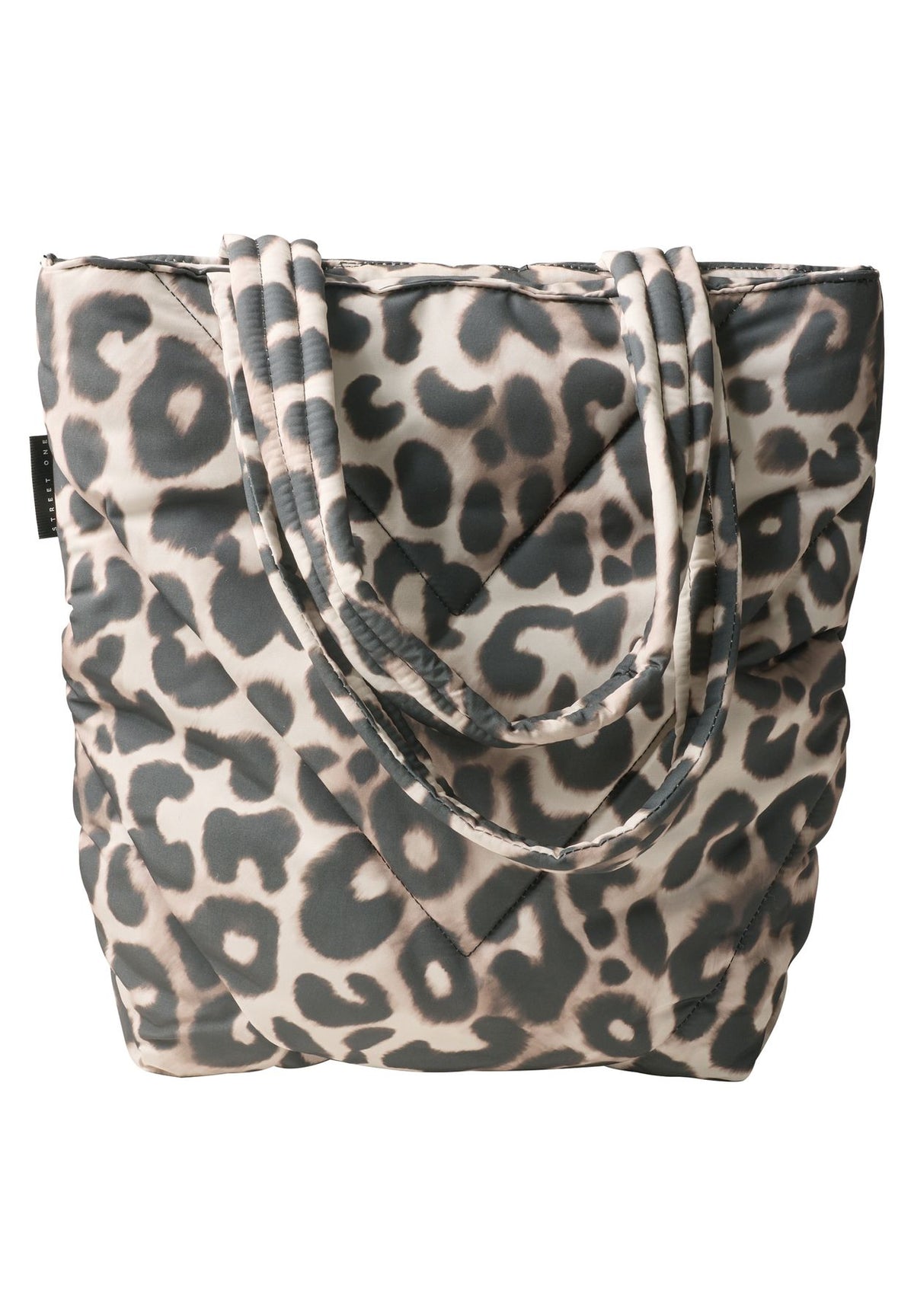 Gefütterter Shopper mit Leo-Muster