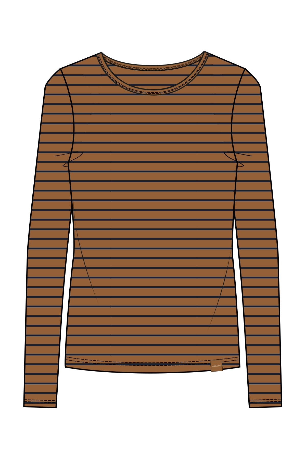 Fitted Lonsleeve Striped