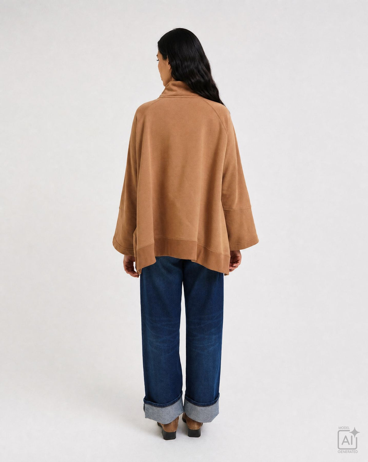 Oversize Cape Sweatshirt Scarf