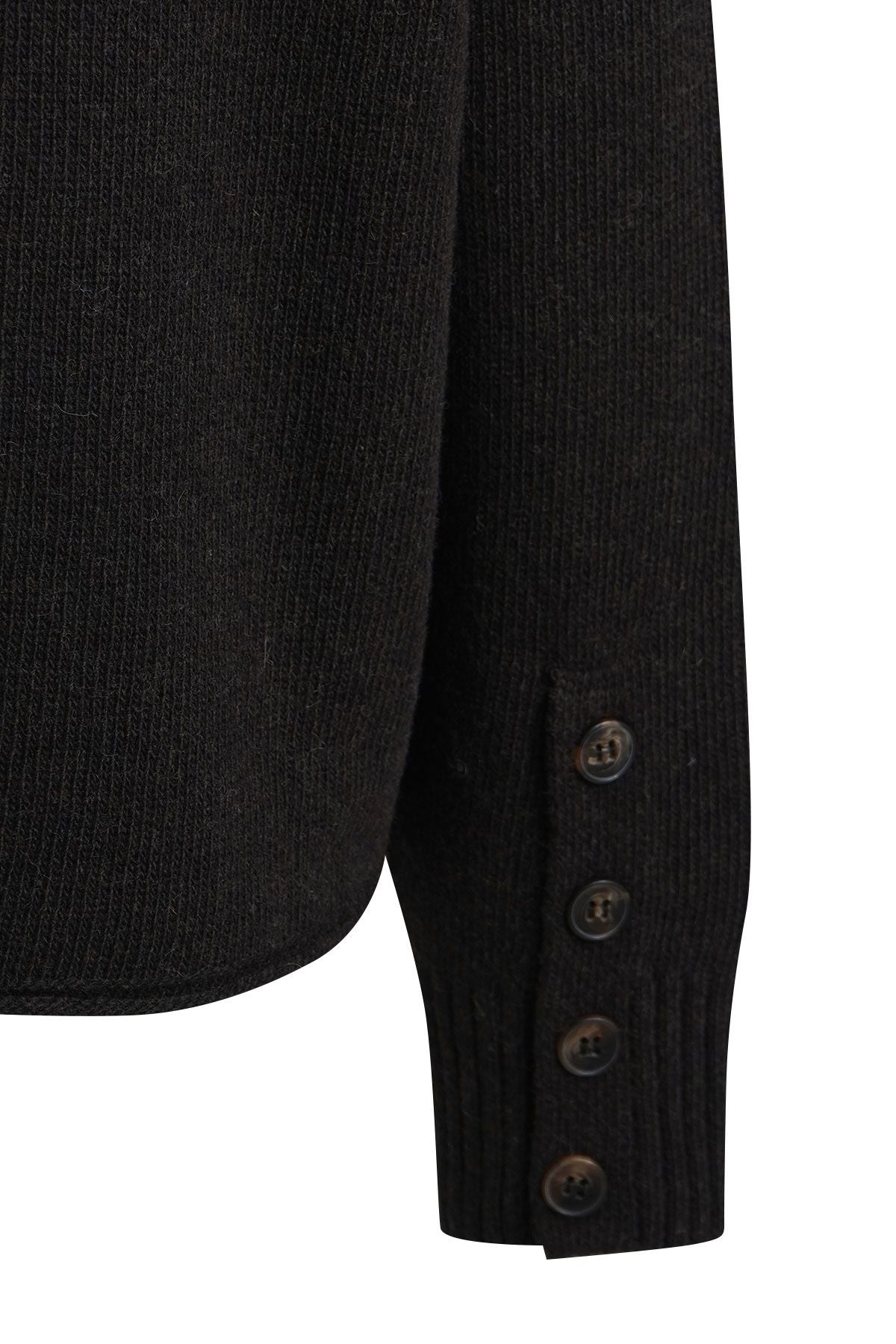 Round Neck Pullover Button Detail