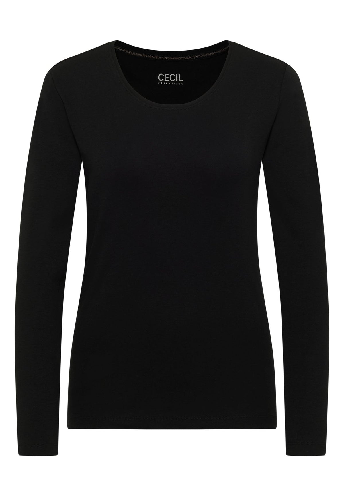 Basic Langarm Shirt mit Rundhals