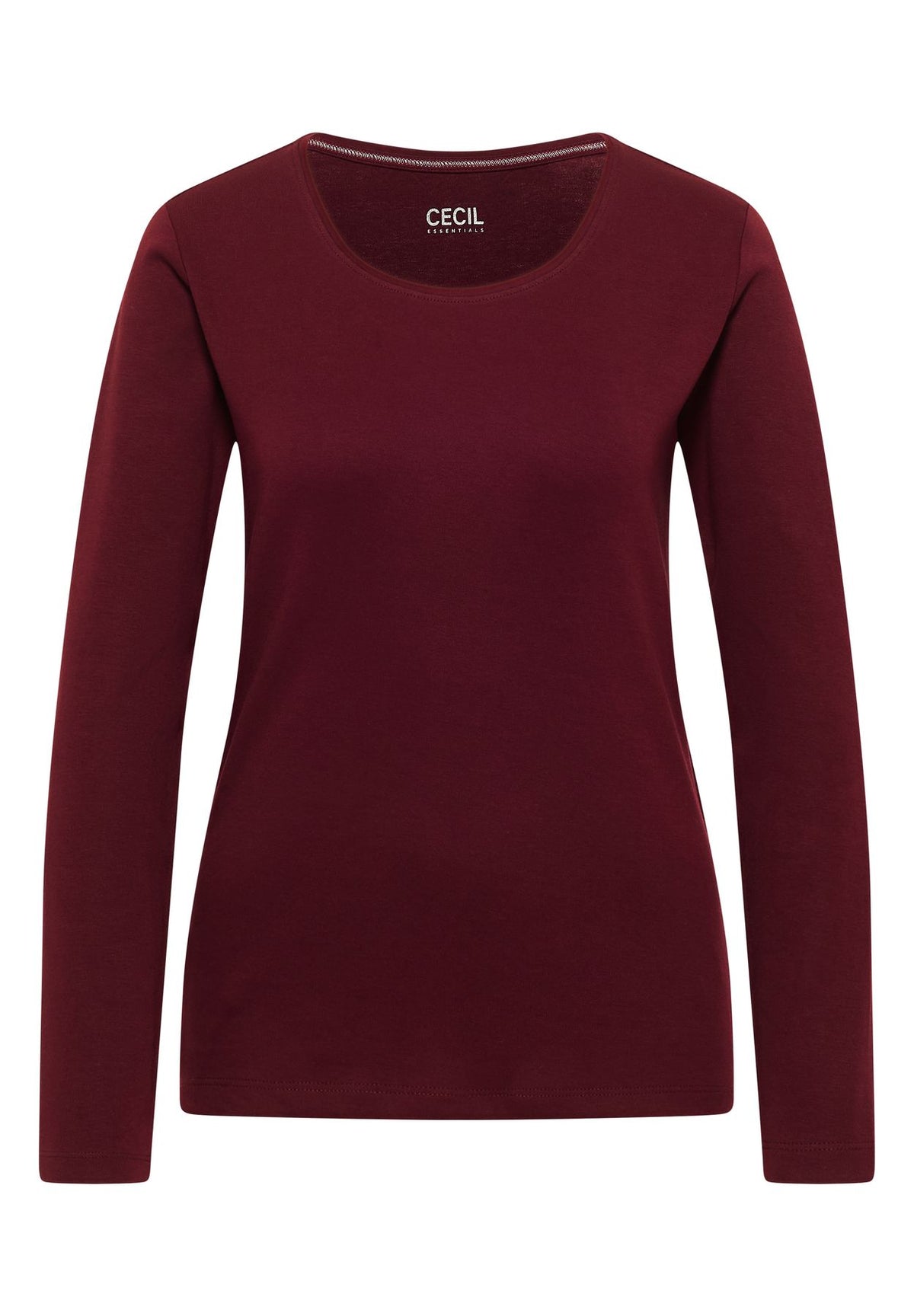 Basic Langarm Shirt mit Rundhals