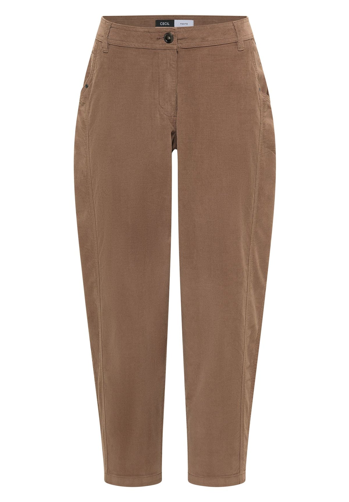 Mid Waist Barrel Leg Hose im Casual Fit