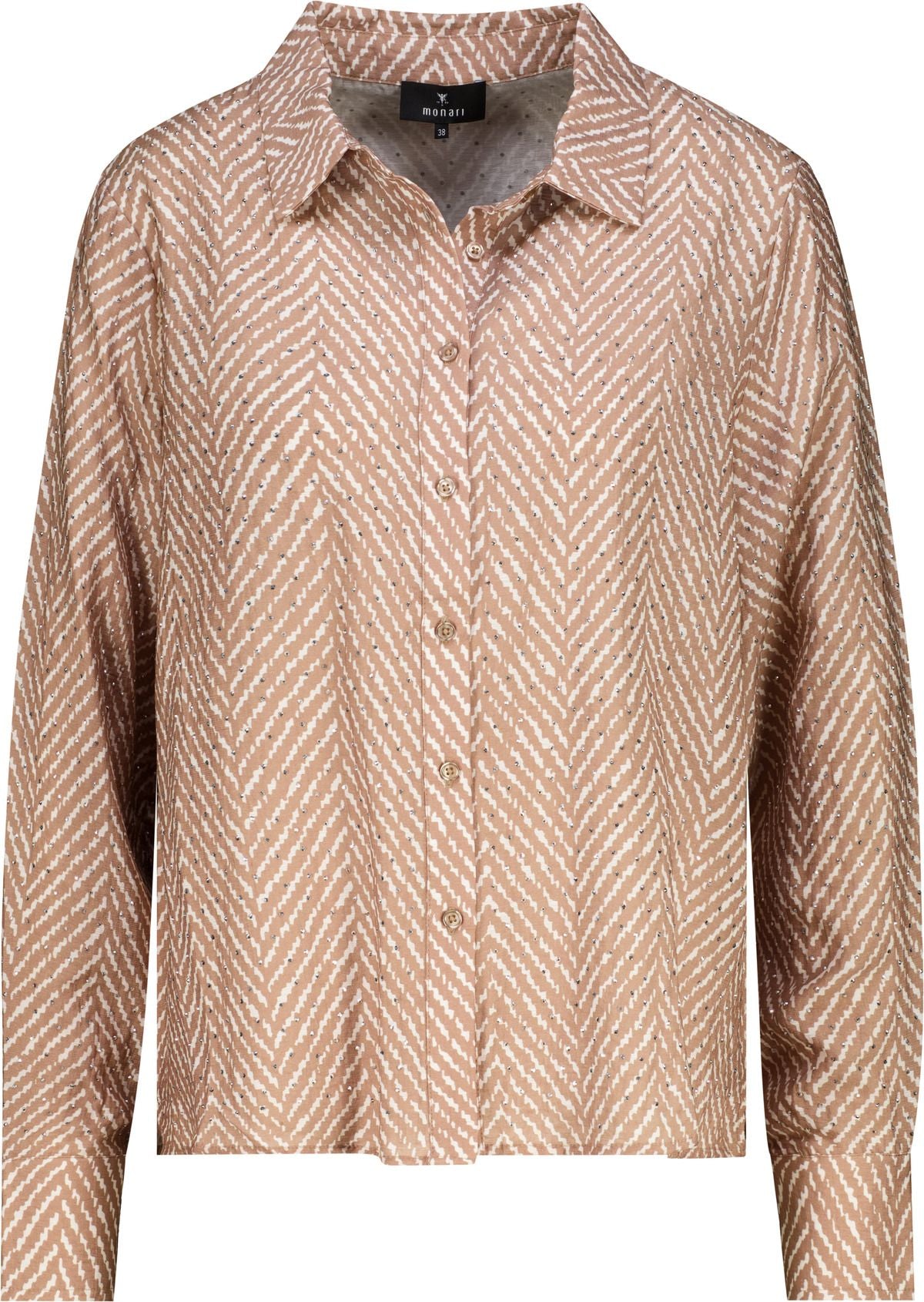 Bluse mit Fischgrat-Muster