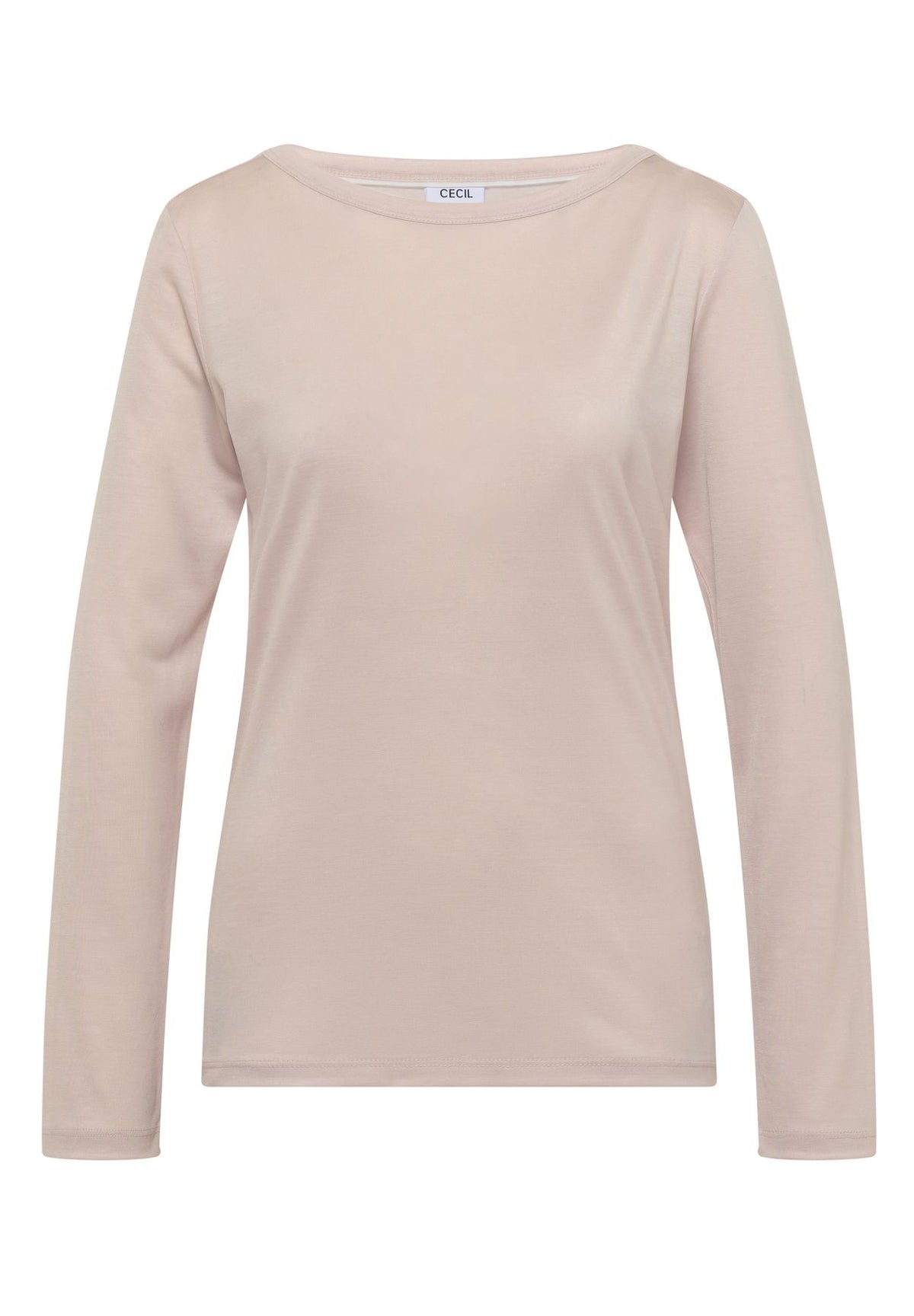Langarm Shirt aus Lyocell mit Boat Neck