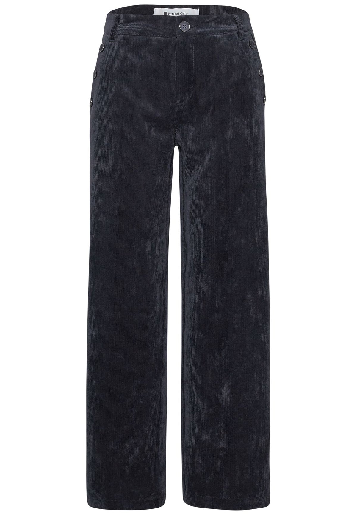 Mid Waist Straight Leg Hose mit Knöpfen