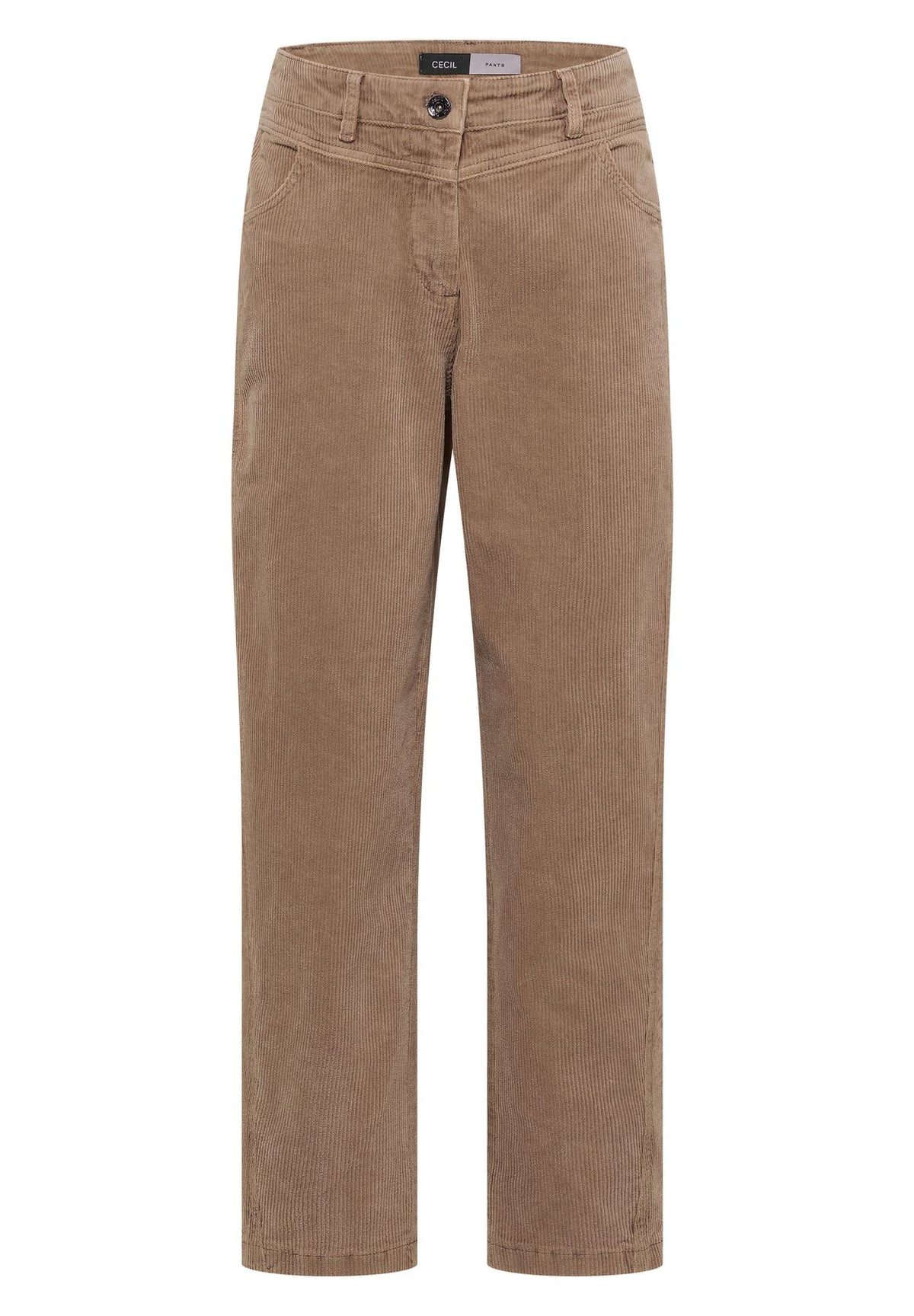 Mid Waist Barrel Leg Hose im Casual Fit