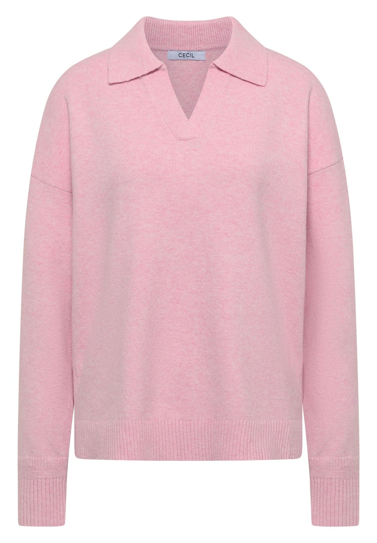 Langarm Pullover mit Polokragen