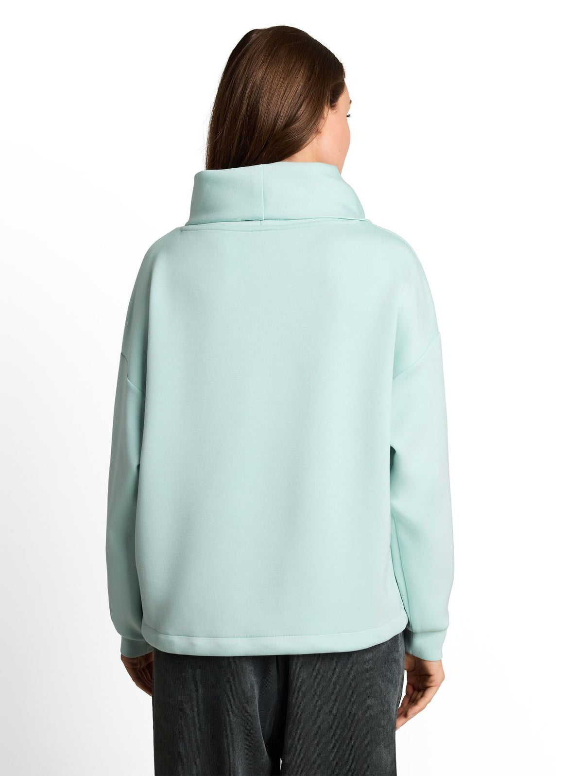 Scuba Sweatshirt mit Wasserfallkragen