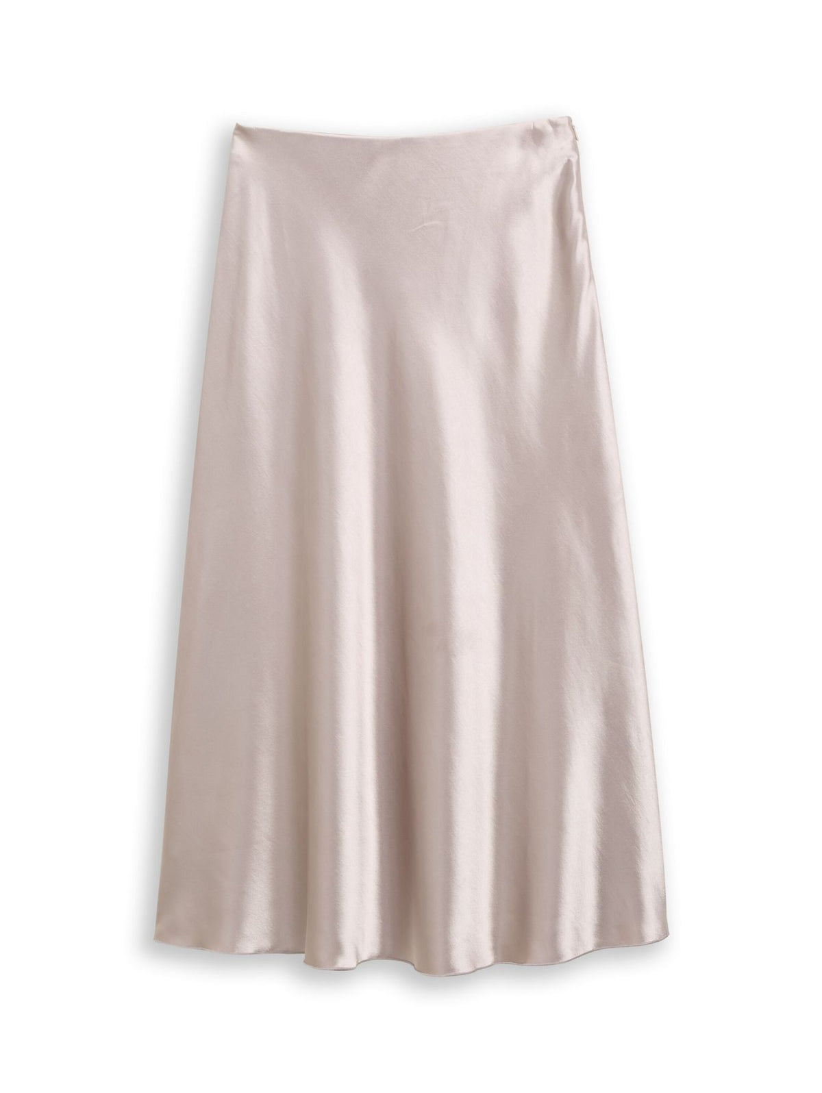 Fitted Satin Midi-Rock
